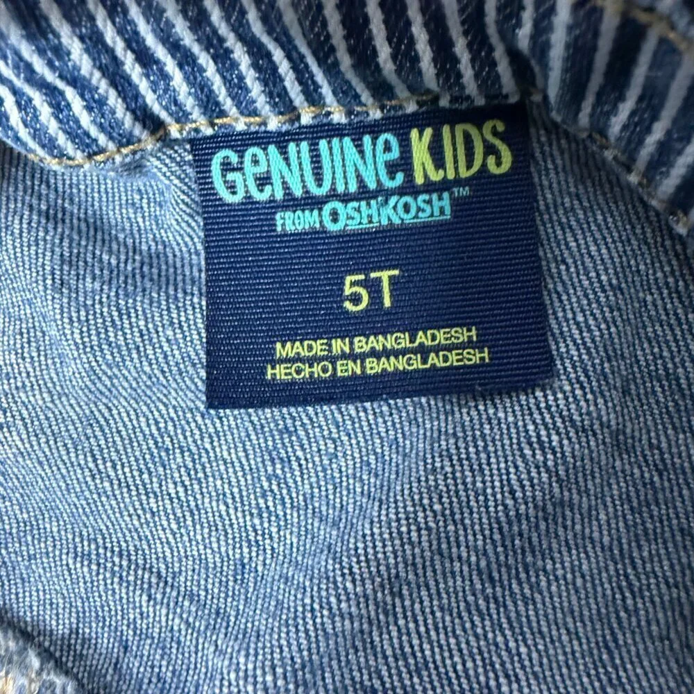 OSH KOSH Genuine Kids Jean Denim Jacket Size 5T